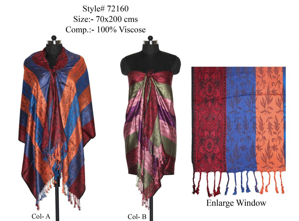 SHAWL IN SOFT VISCOSE MATERIAL WITH AN EYE-CATCHING DESIGN AND FRINGES WIDEST SELECTION OF UNIQUE AL