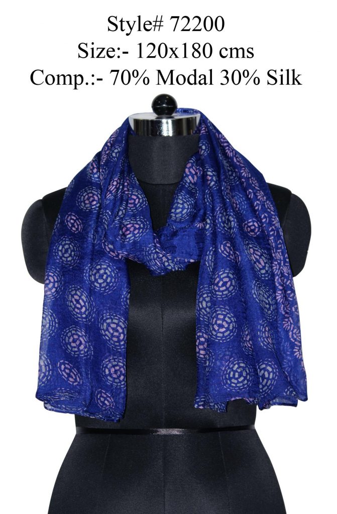 UNIQUE DESIGN PRINTED SCARF IN SOFT SILK FABRIC WITH ALL SIDES STITCHED	