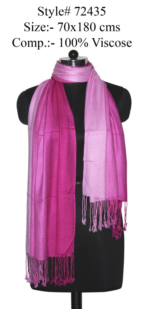 TIE-DYE STOLE IN SOFT VISCOSE FABRIC WITH TWILL KNOT FRINGES	